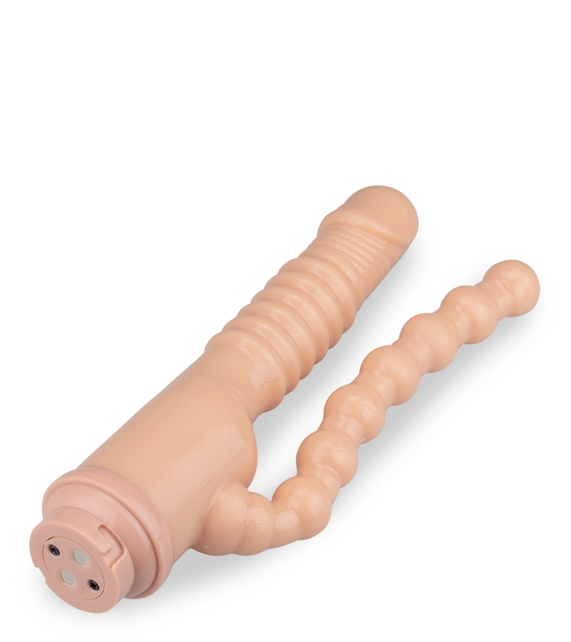 Gode double pénétration pour sex machine transportable