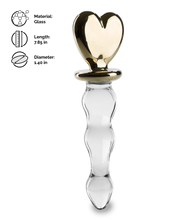 Charger l'image dans la galerie, Gode en verre Golden Heart