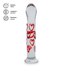 Charger l'image dans la galerie, Gode en verre Heart Bubble
