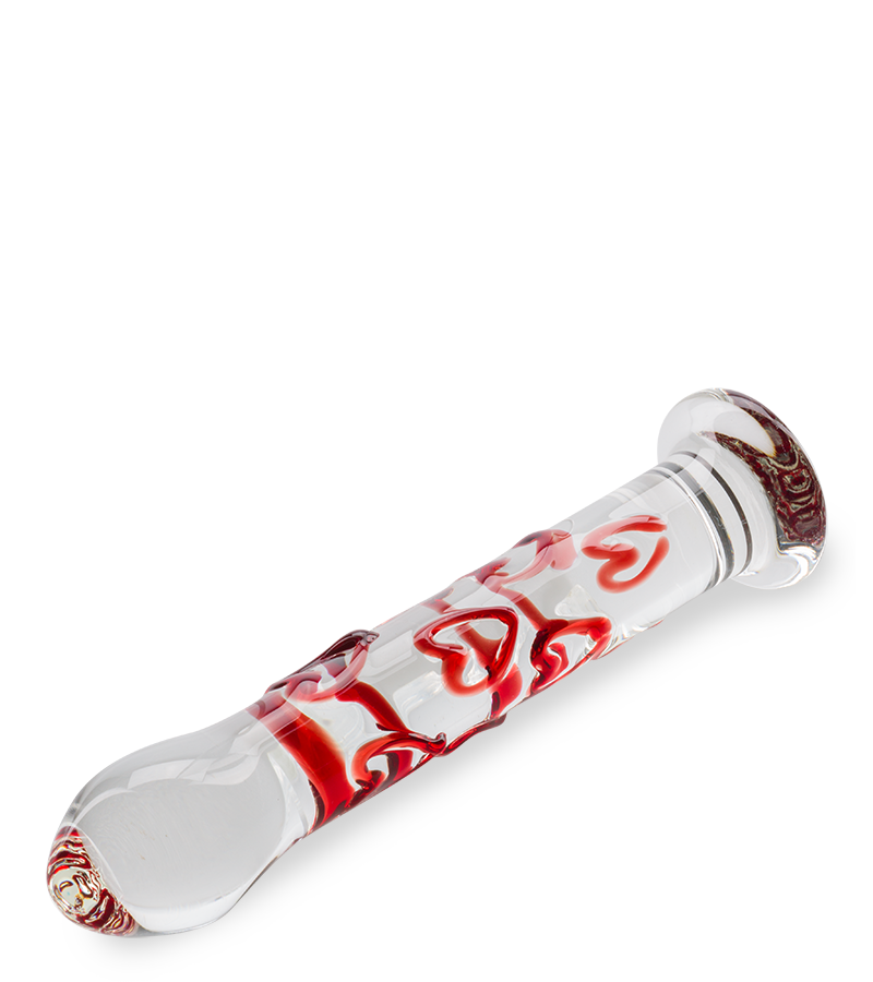 Gode en verre Heart Bubble