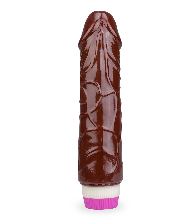 Gode réaliste vibrant black flexible