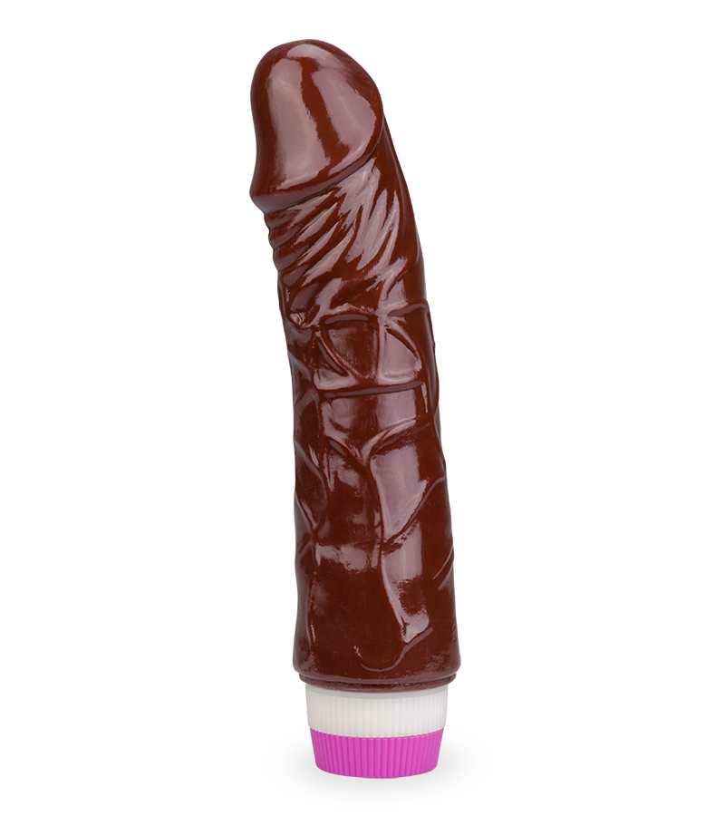 Gode réaliste vibrant black flexible