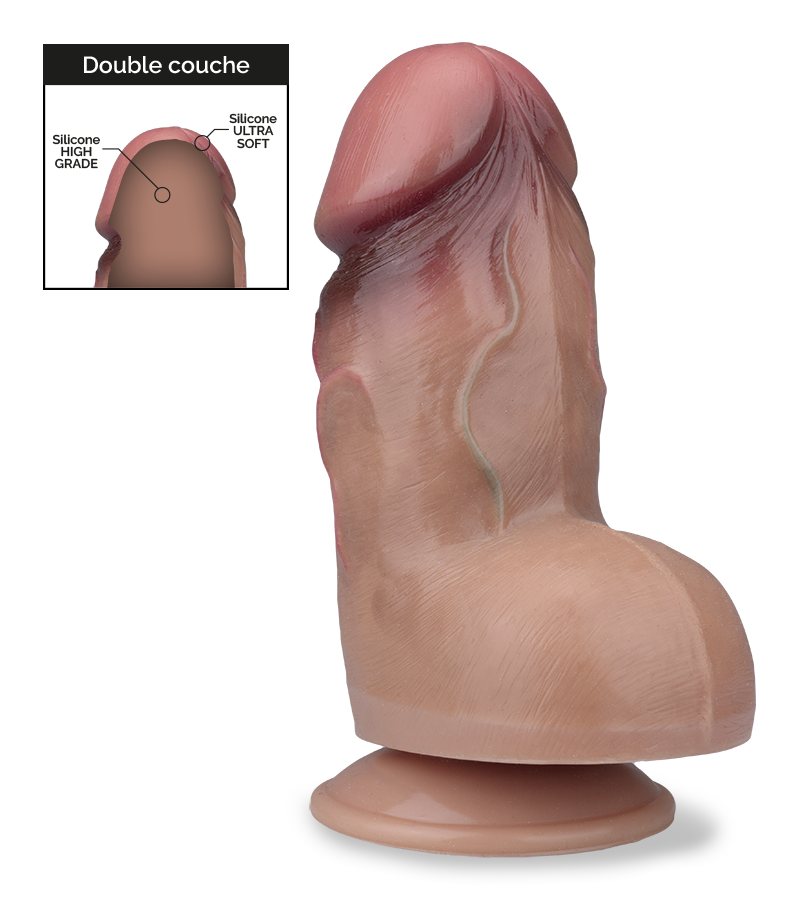 Gode ventouse diamètre XXL Platinum