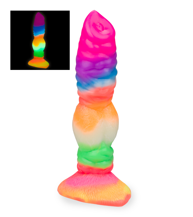 Gode ventouse Loup phosphorescent