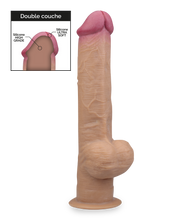 Charger l'image dans la galerie, Gode ventouse silicone double couche à poignée 33,0cm