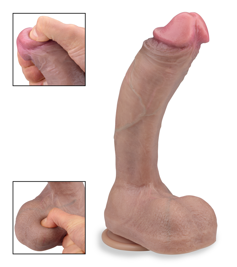 Gode ventouse très réaliste 27,0cm Platinum