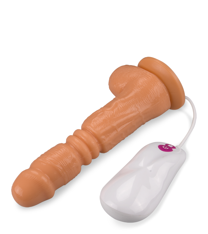 Gode ventouse va-et-vient vibrant télécommandé Polly