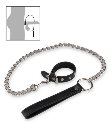 Laisse Cuir BDSM Pour Pénis