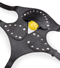 Charger l'image dans la galerie, Masque BDSM en similicuir avec gag-ball