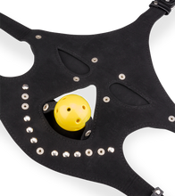 Charger l'image dans la galerie, Masque BDSM en similicuir avec gag-ball