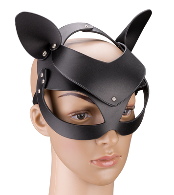 Masque de chat similicuir et strass