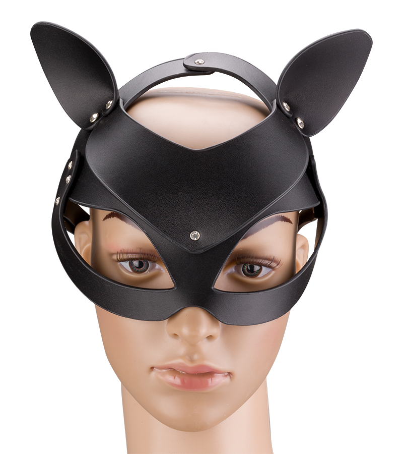 Masque de chat similicuir et strass