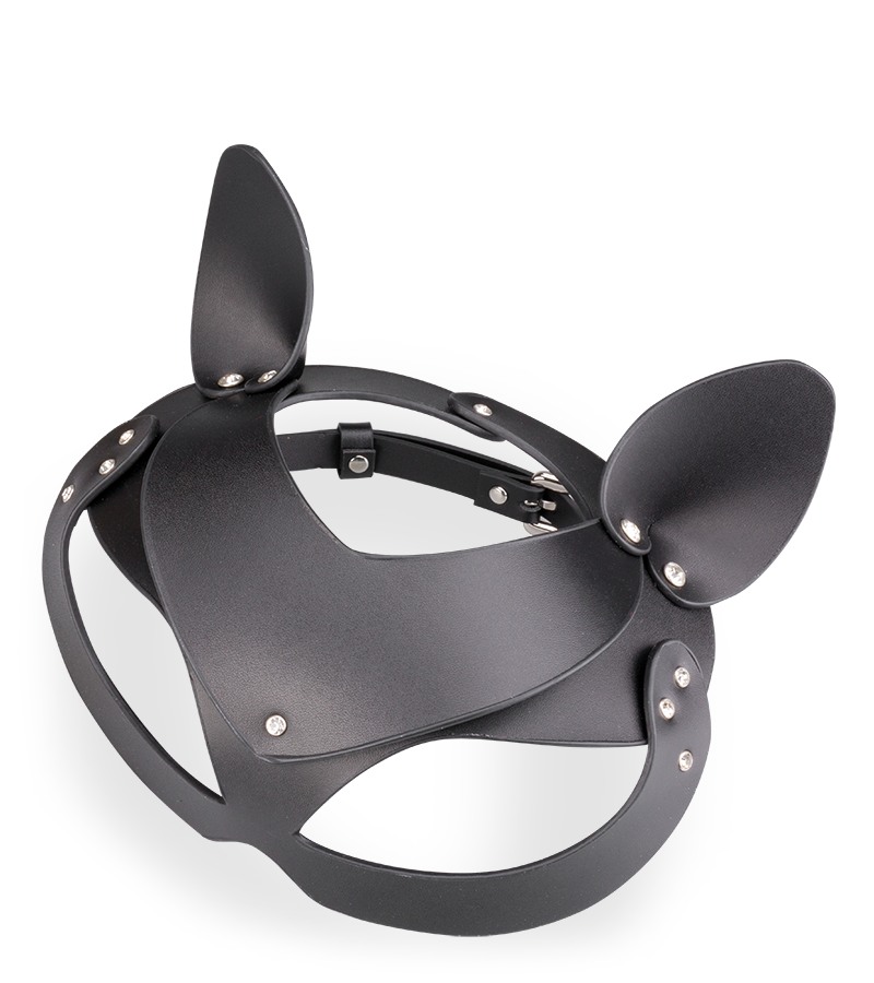 Masque de chat similicuir et strass