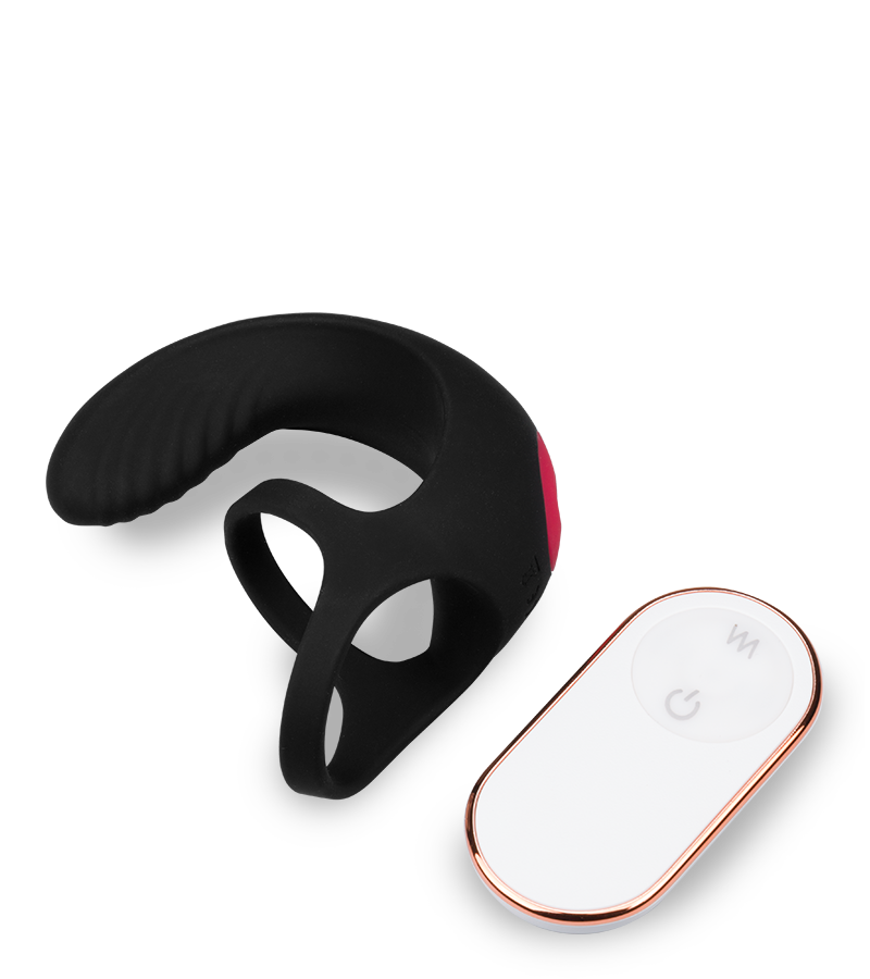 Masseur de testicules double anneau cockring vibrant Shape
