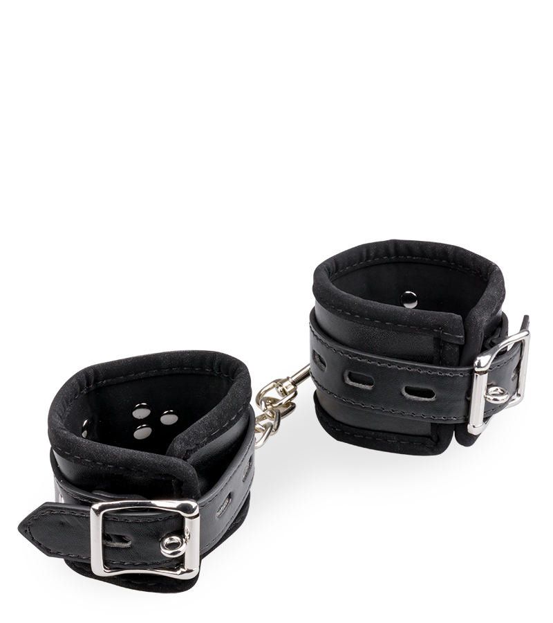 Menottes poignets réglables cuir BDSM