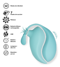 Charger l'image dans la galerie, Oeuf vibrant avec télécommande aspire clitoris Namasté
