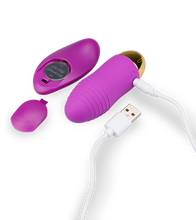 Charger l'image dans la galerie, Oeuf vibrant sans fil strié à télécommande USB 12 modes