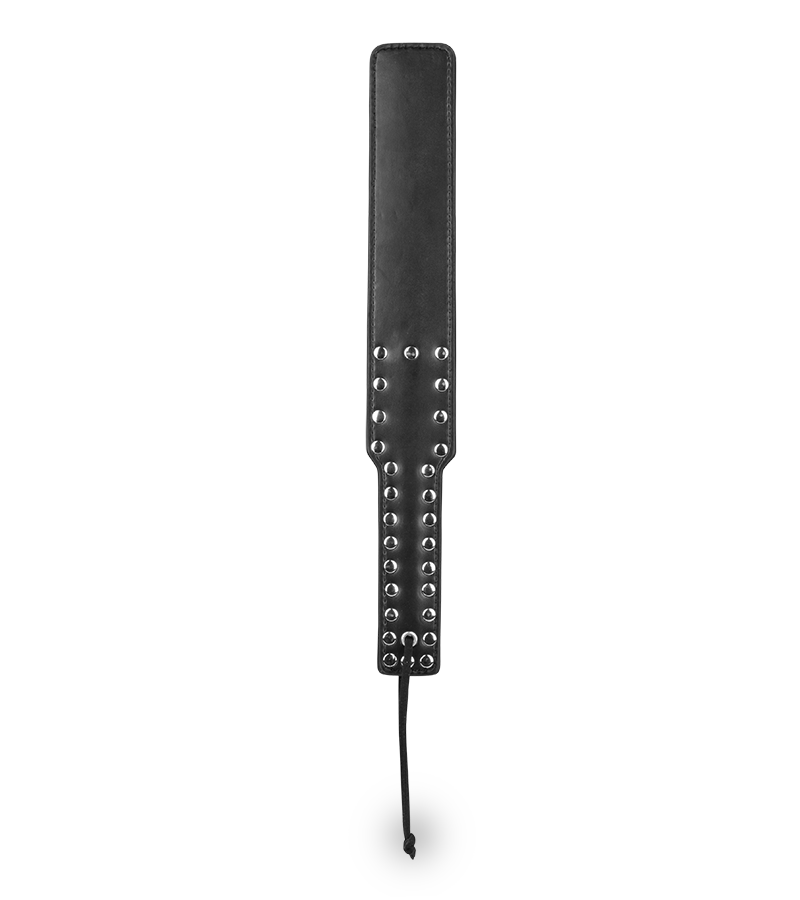 Paddle noir similicuir et rivets BDSM 38,0cm
