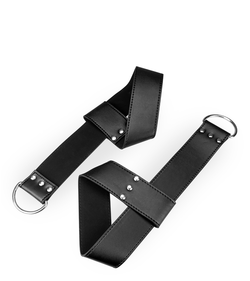 Paire serre-poignets bondage similicuir