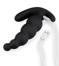 Charger l'image dans la galerie, Plug anal chapelet 5 boules vibrant Dipper USB