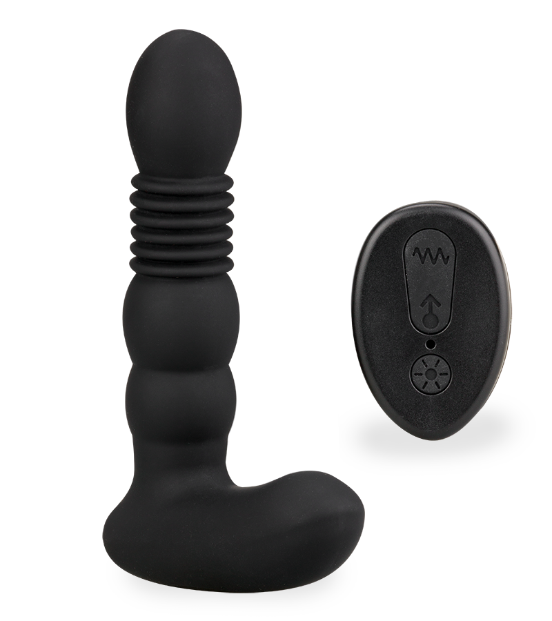 Plug anal chauffant vibrant et va-et-vient Mox