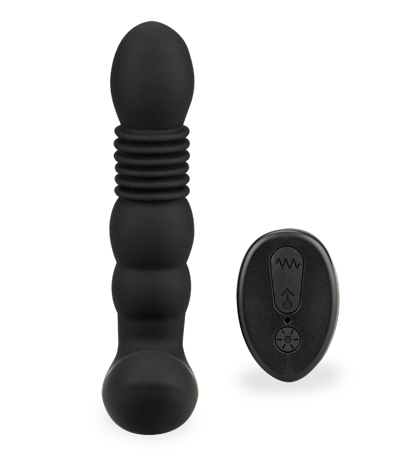 Plug anal chauffant vibrant et va-et-vient Mox
