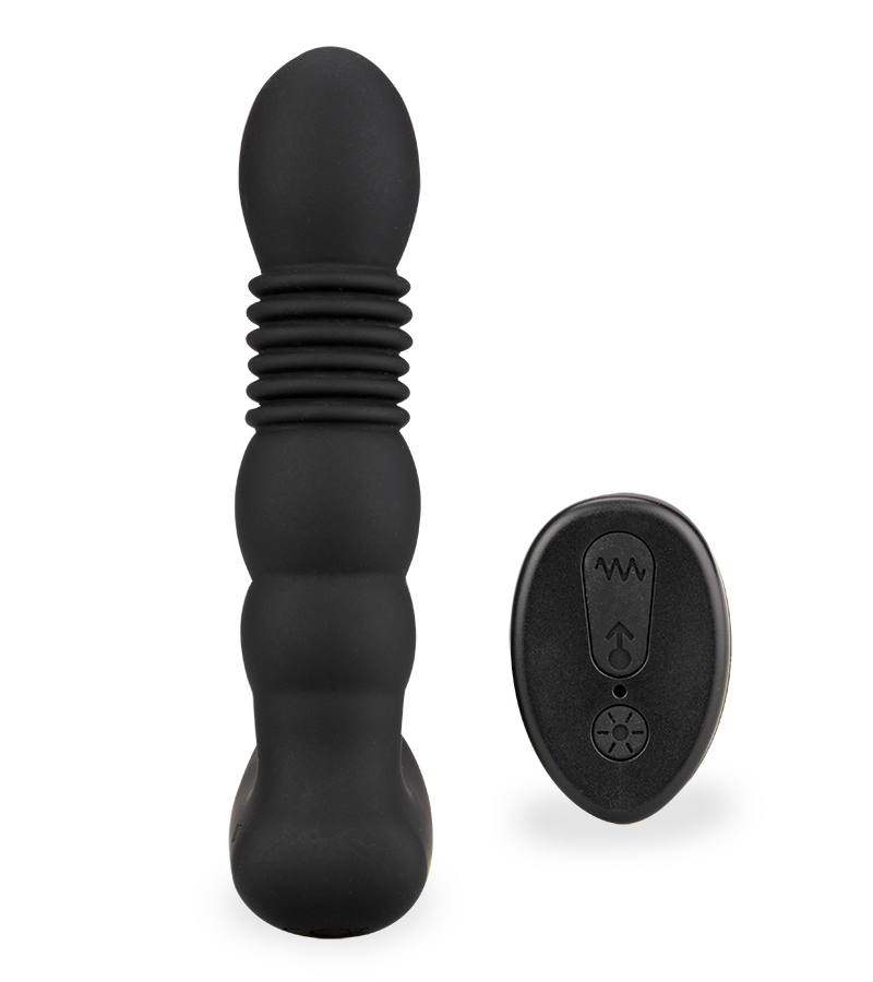 Plug anal chauffant vibrant et va-et-vient Mox