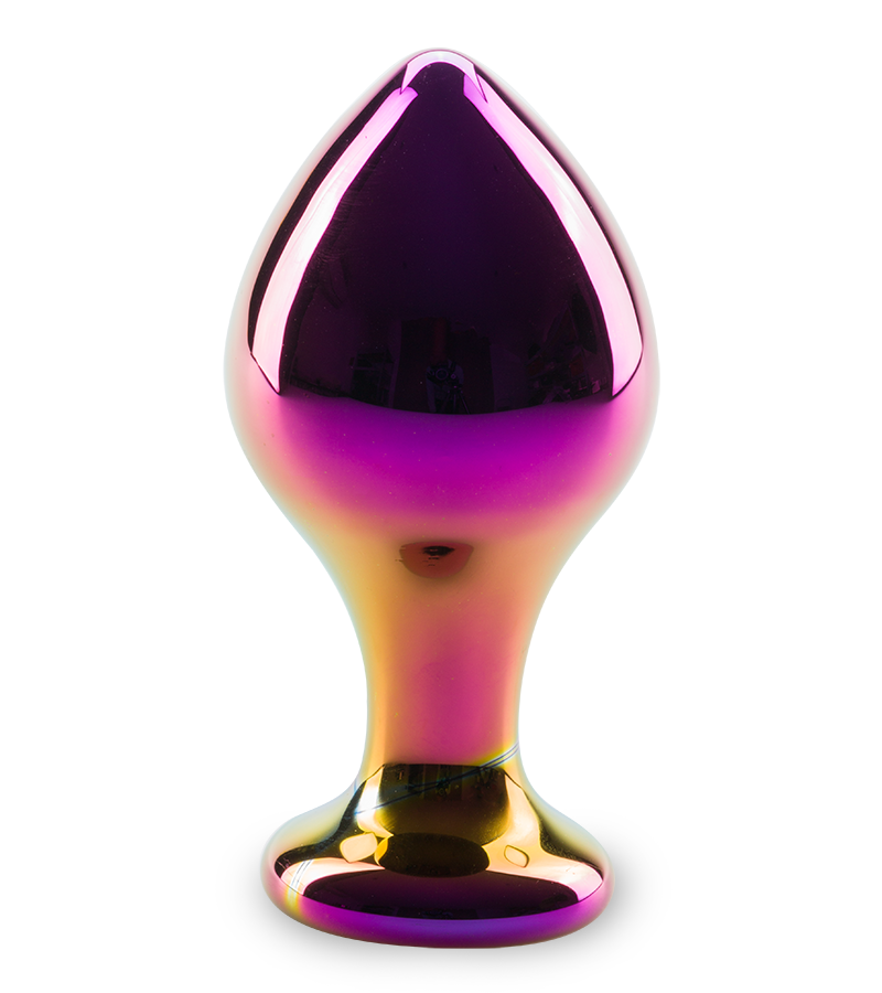 Plug anal en verre Chrome