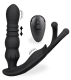 Plug anal masseur de testicules vibrant et va-et-vient Ode