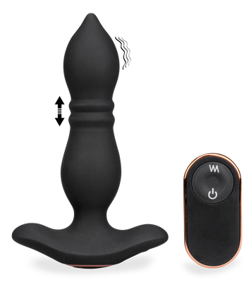 Plug anal télécommandé vibrations et va-et-vient Verso