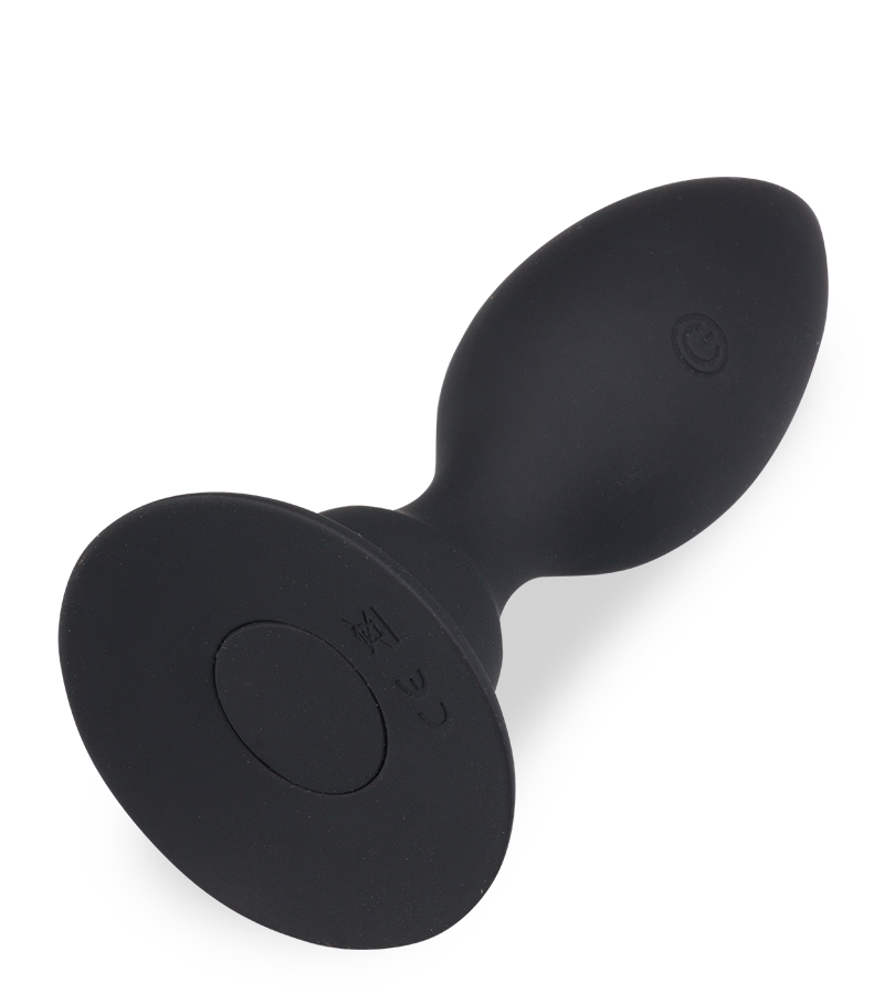 Plug anal vibrant flexible à ventouse