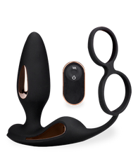 Charger l'image dans la galerie, Plug anal vibrations et électrostimulation avec cockring Fever