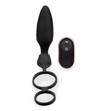 Charger l'image dans la galerie, Plug anal vibrations et électrostimulation avec cockring Fever