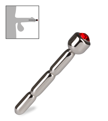 Plug d'urètre court avec strass