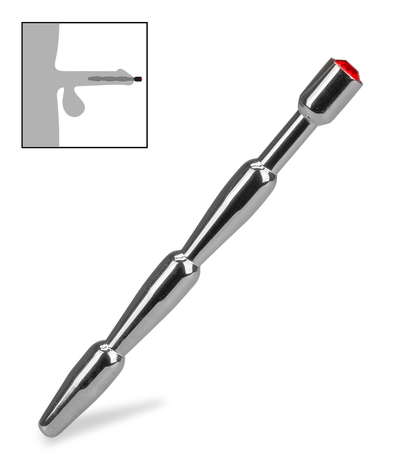 Plug d'urètre long avec strass