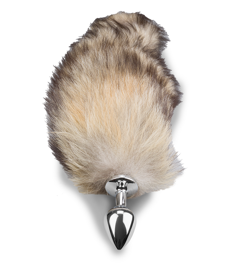 Plug queue de renard fourrure marron