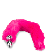 Charger l'image dans la galerie, Plug queue de renard fourrure vegan fuschia