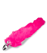 Charger l'image dans la galerie, Plug queue de renard fourrure vegan fuschia