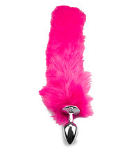 Charger l'image dans la galerie, Plug queue de renard fourrure vegan fuschia