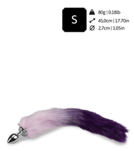 Charger l'image dans la galerie, Plug queue de renard fourrure vegan lila et violet
