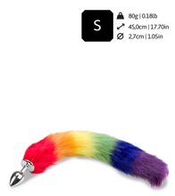 Charger l'image dans la galerie, Plug queue de renard fourrure vegan Pride