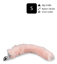 Charger l'image dans la galerie, Plug queue de renard fourrure vegan rose