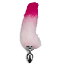 Charger l'image dans la galerie, Plug queue de renard fourrure vegan rose et fuchsia