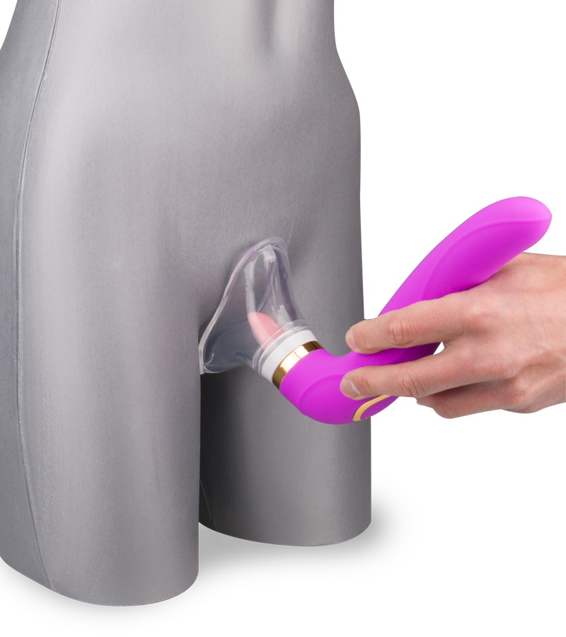 Pompe à vulve avec langue et vibromasseur Destiny