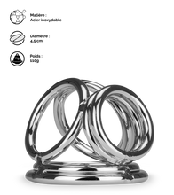 Charger l'image dans la galerie, Quadruple cockring en inox Bondy