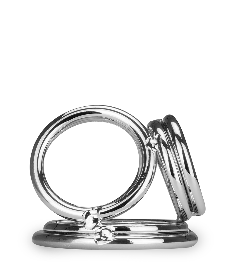 Quadruple cockring en inox Bondy