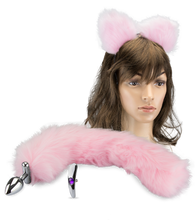 Charger l'image dans la galerie, Rosebud plug anal queue de chat et serre tête