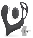 Stimulateur de prostate vibrant avec double cockring Pro P