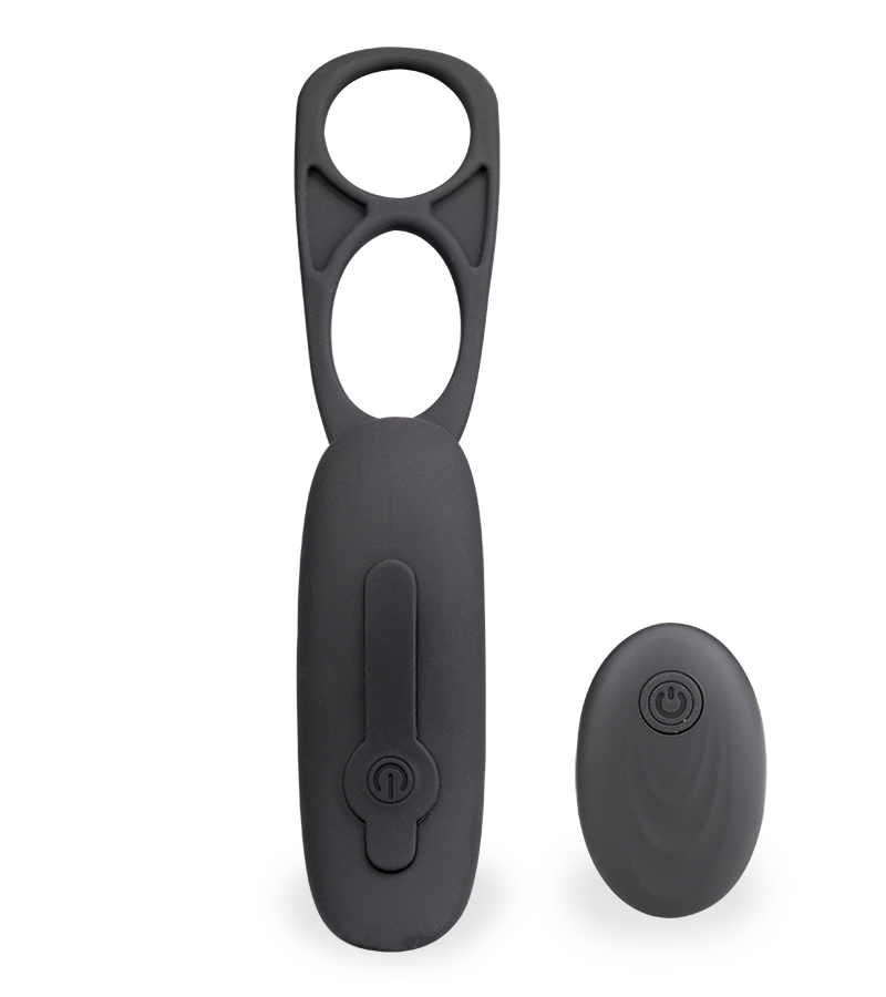 Stimulateur de prostate vibrant avec double cockring Pro P