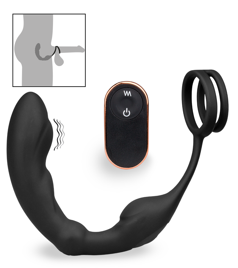 Stimulateur de prostate vibrant et cockring Hedonism